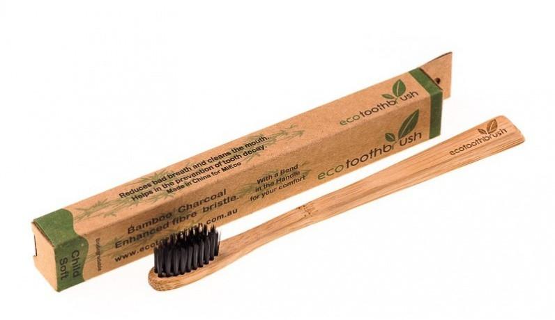Ecobrush Бамбуковая зубная щётка с угольным напылением средняя